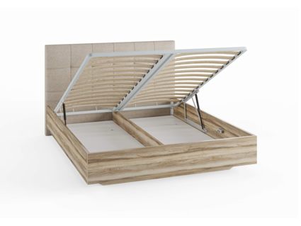 Кровать Сонум Vena Ясмунд + Кашемир Бежевый (с подъемным механизмом)