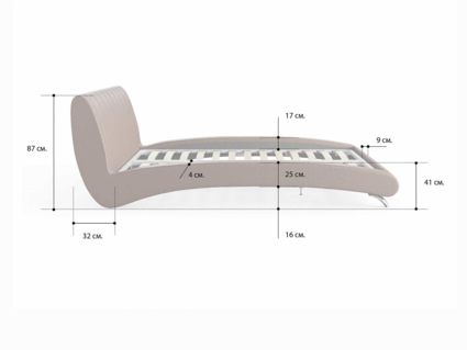Кровать Сонум Verona Кашемир Светло-серый 180х190