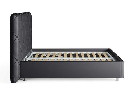 Кровать Сонум Manhattan Экокожа Коричневый (с основанием)