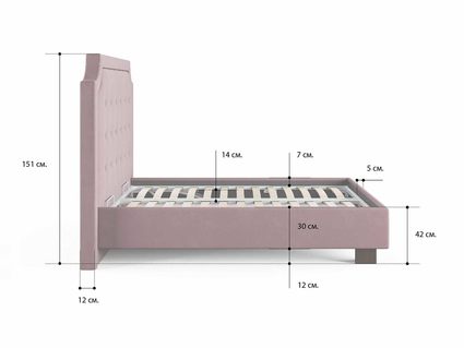 Кровать Сонум Elysium Фултон Графит 140х190