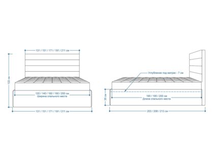 Кровать Lonax Кармела велюр Dolly-13 (с подъемным механизмом) 200х190