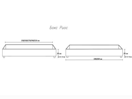 Кровать Димакс Риос Нуар с подъемным механизмом 140х200